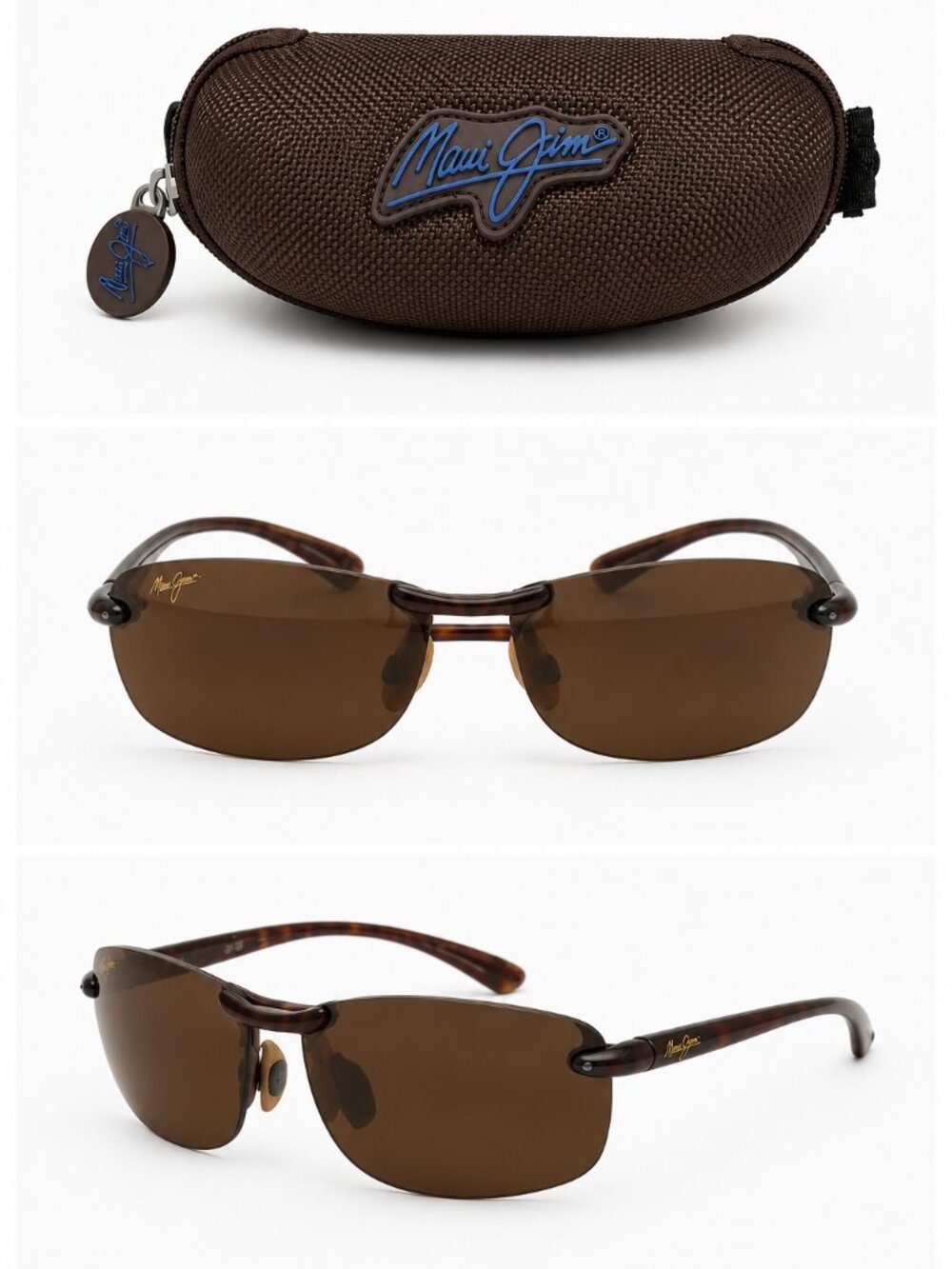 Maui Jim Makaha Rimless Polarized Sunglasses – Tortoise / HCL Bronze